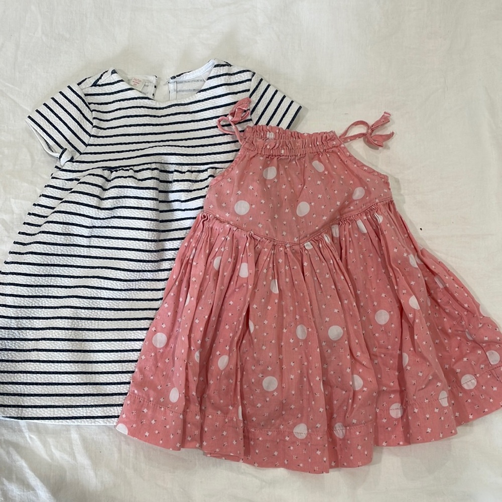 Lot of two baby girl dresses, Zara and Gap